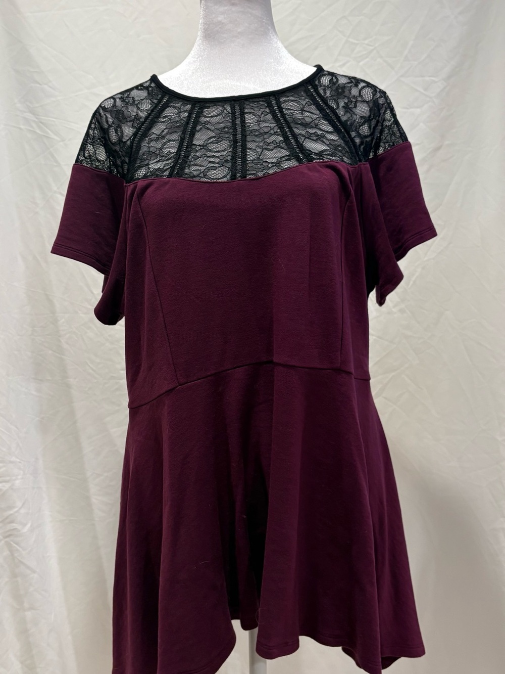 Torrid Lace detail peplum top